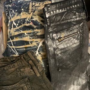 2 pair of Robin Jeans and 1pair Rockstar jeans excellent condition